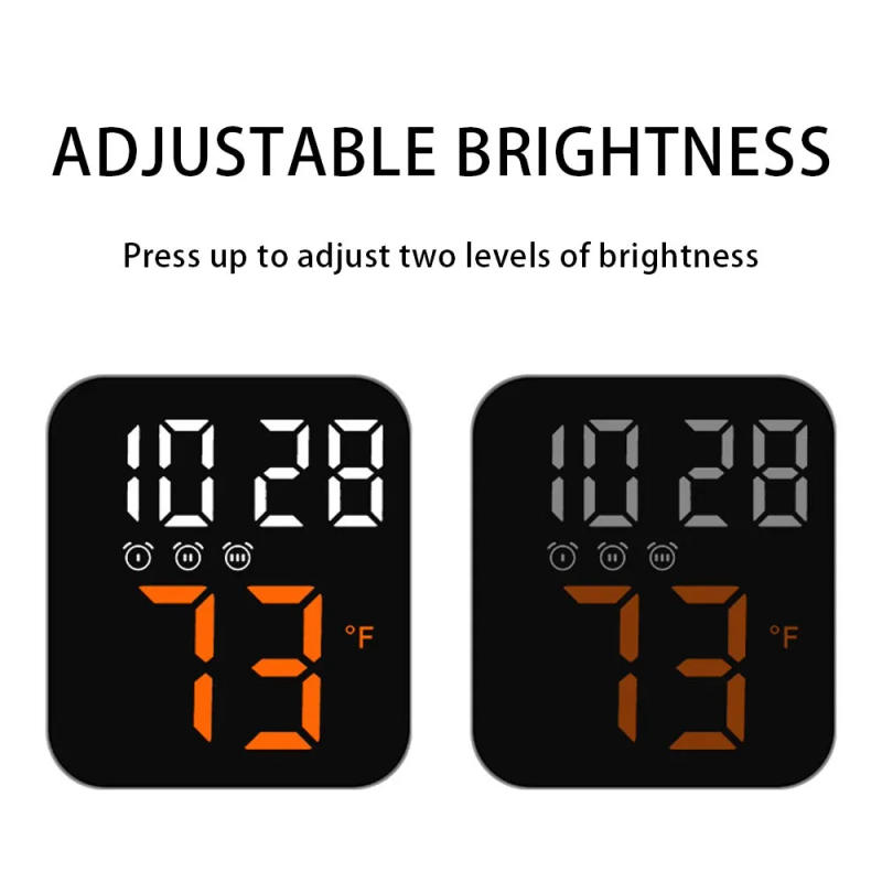 Description Picture 3 of itemLED Digital Alarm Clock Electronic Digital Alarm Clock Screen Desktop Clock For Home Office Backlight Temperature Display