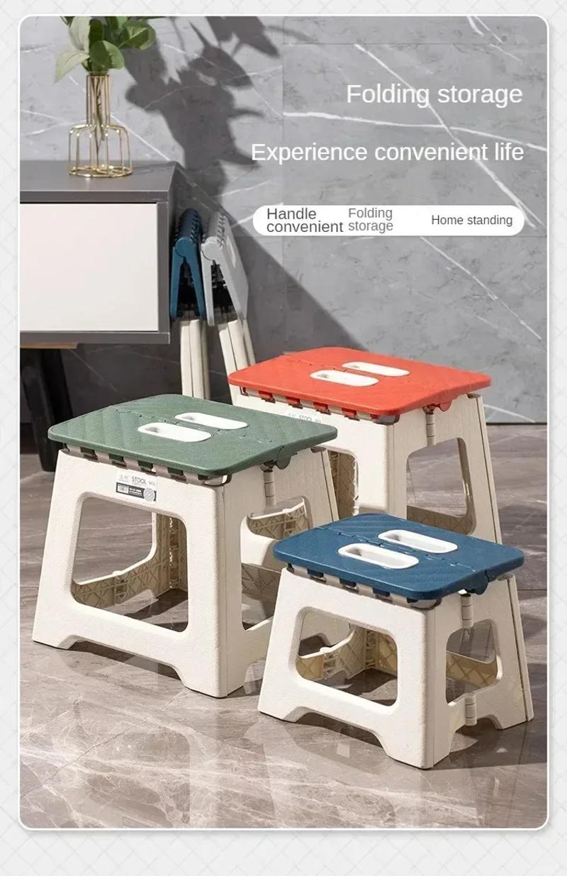 Description Picture 2 of item2024 New Adult Children Portable Folding Stool Thickened Plastic Saddle Chair for Outdoor Activities and Fishing Gifts