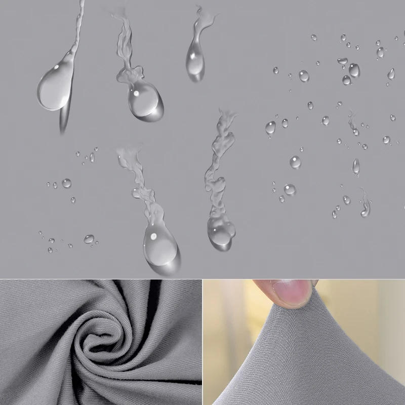 Description Picture 5 of itemWaterProof Dining Room Chair Cover Seat Covers Spandex 13solid Colors Removable Washable Elastic Cushion Covers For Home Hotel