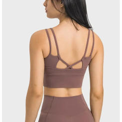 Lemon Women Yoga Sports Bra Gym Tank Top Outdoor Jogging Fitness Underwear Tube Top Sportswear Two-shoulder Strap Vest Clothing