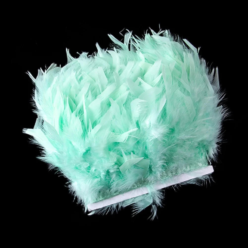 Description Picture 4 of item2M Fluffy Turkey Feathers Trim 10-15cm Marabou Tassel Fringe DIY Wedding Party Dress Stage Clothing Ribbon Juju Hat Decoration