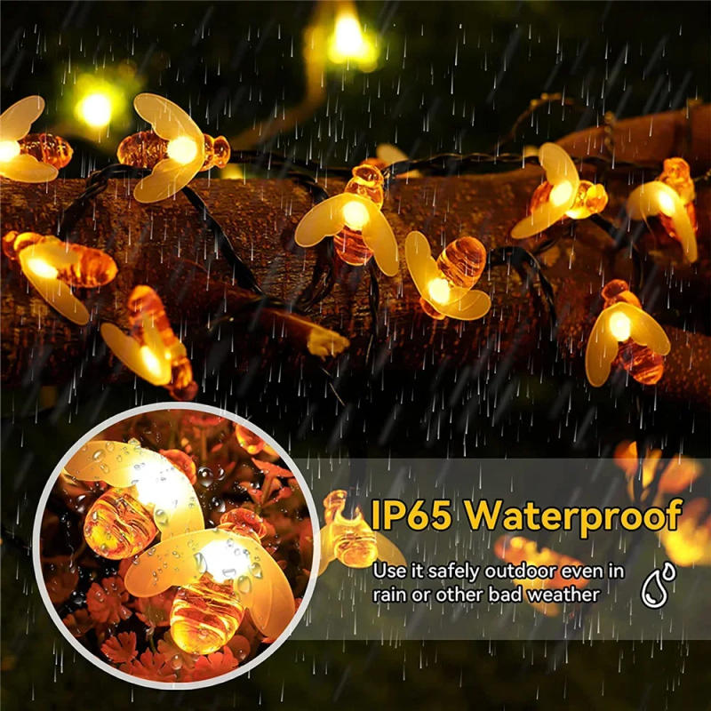 Description Picture 3 of itemSolar LED Lights Outdoor Waterproof Bee Solar Lamp Sunlight Landscape Lights Firefly Garden Lights Lawn Garden Decor Solar Light