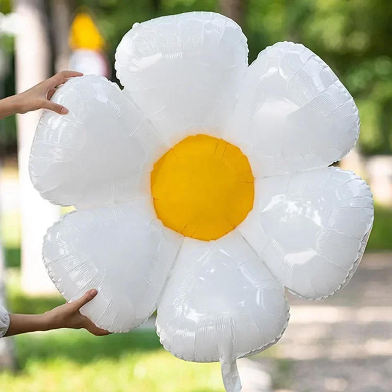 Description Picture 6 of item10/5/3/1pcs White Daisy Sunflower Foil Balloons Baby Shower Kids Birthday Party Wedding Decor Balloon Helium Air Globos Supplies
