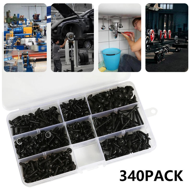 Description Picture 3 of item340/500Pcs Self Tapping Screws Set M3/M4/M3.5/M4.8 Pozi Flange Pan Head Kit Phillips Truss Head Metal Screw Self Lock Nut