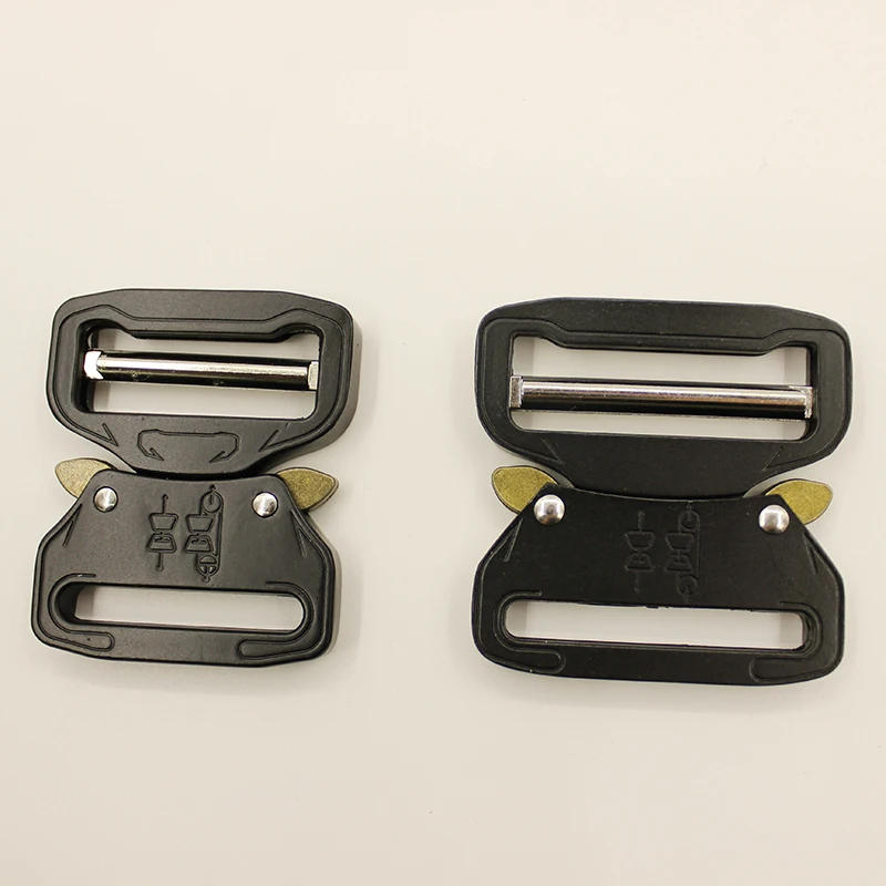 Description Picture 5 of item38mm 45mm Metal Tactical Buckle Black Automatic Quick Side Release Buckles For Belt Men Webbing Belt Head Adjustment DIY Clip