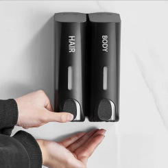 Bathroom Automatic soap dispenser Trio Wall Mounted Shampoo and Conditioner Dispenser, Conditioner Body Wash Dispenser Set