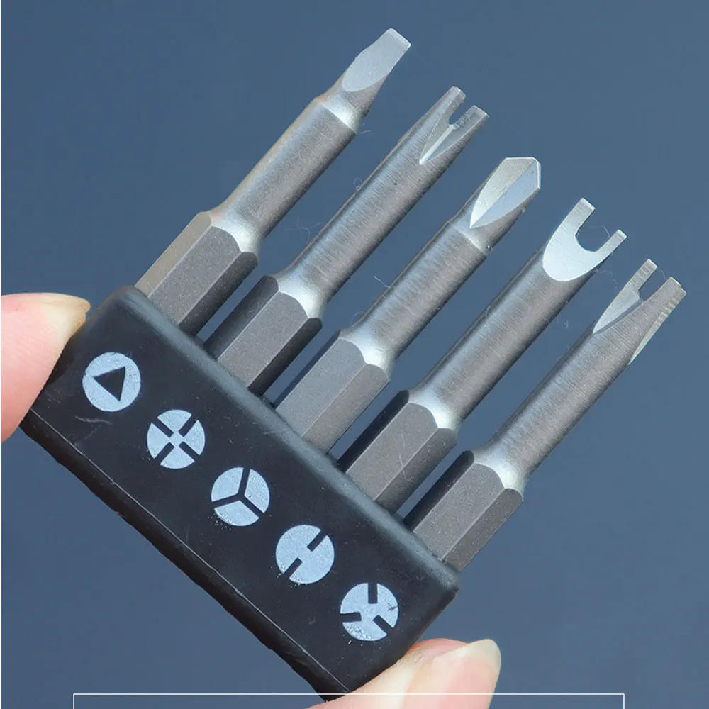 Description Picture 5 of item5Pcs Special-shaped Screwdriver Set 50mm U-shaped Y-Type Triangle Inner Cross Three Points Screwdriver Bit Tool