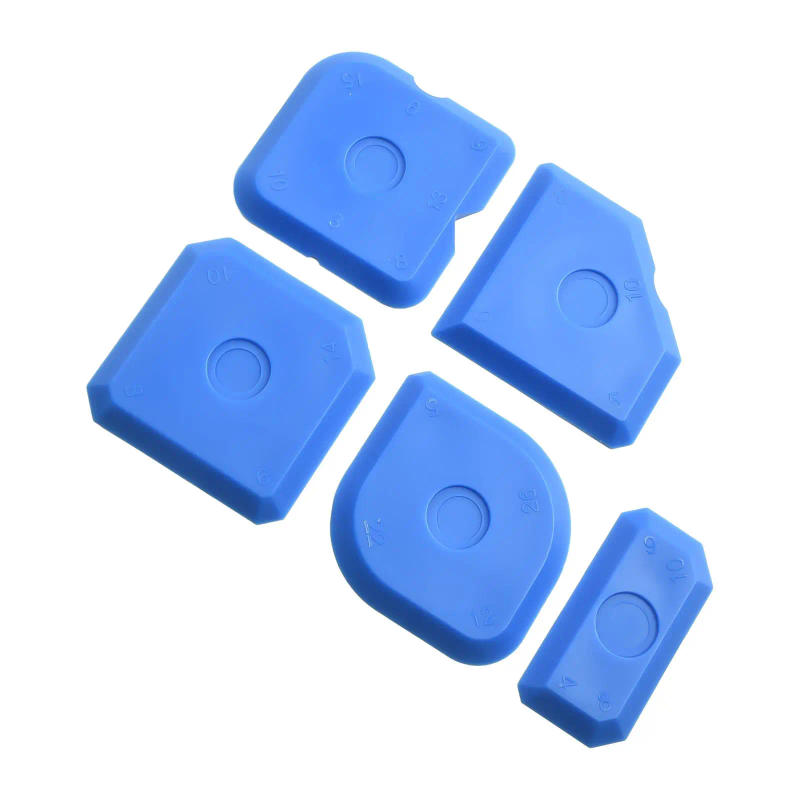 Description Picture 4 of itemHigh Quality New Practical Silicone Applicator 5pcs Blue Caulk TPR Thermoplastic Rubber Grout Spreader Finish Kit