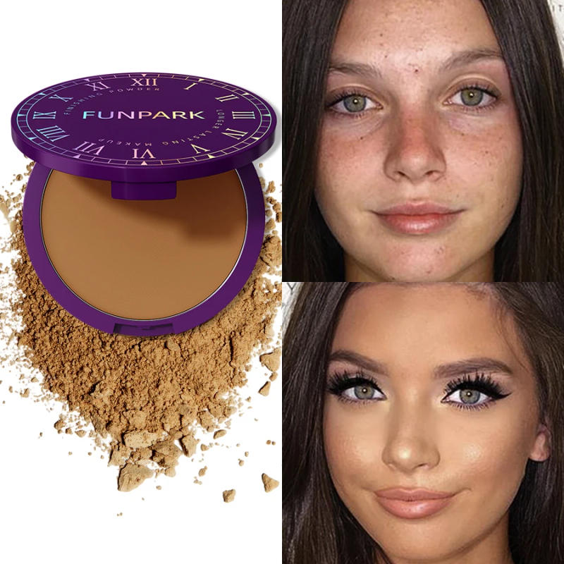 Description Picture 5 of item5 color matte full coverage pressed powder foundation oil control flawless weightless finishing powder makeup for woman gifts