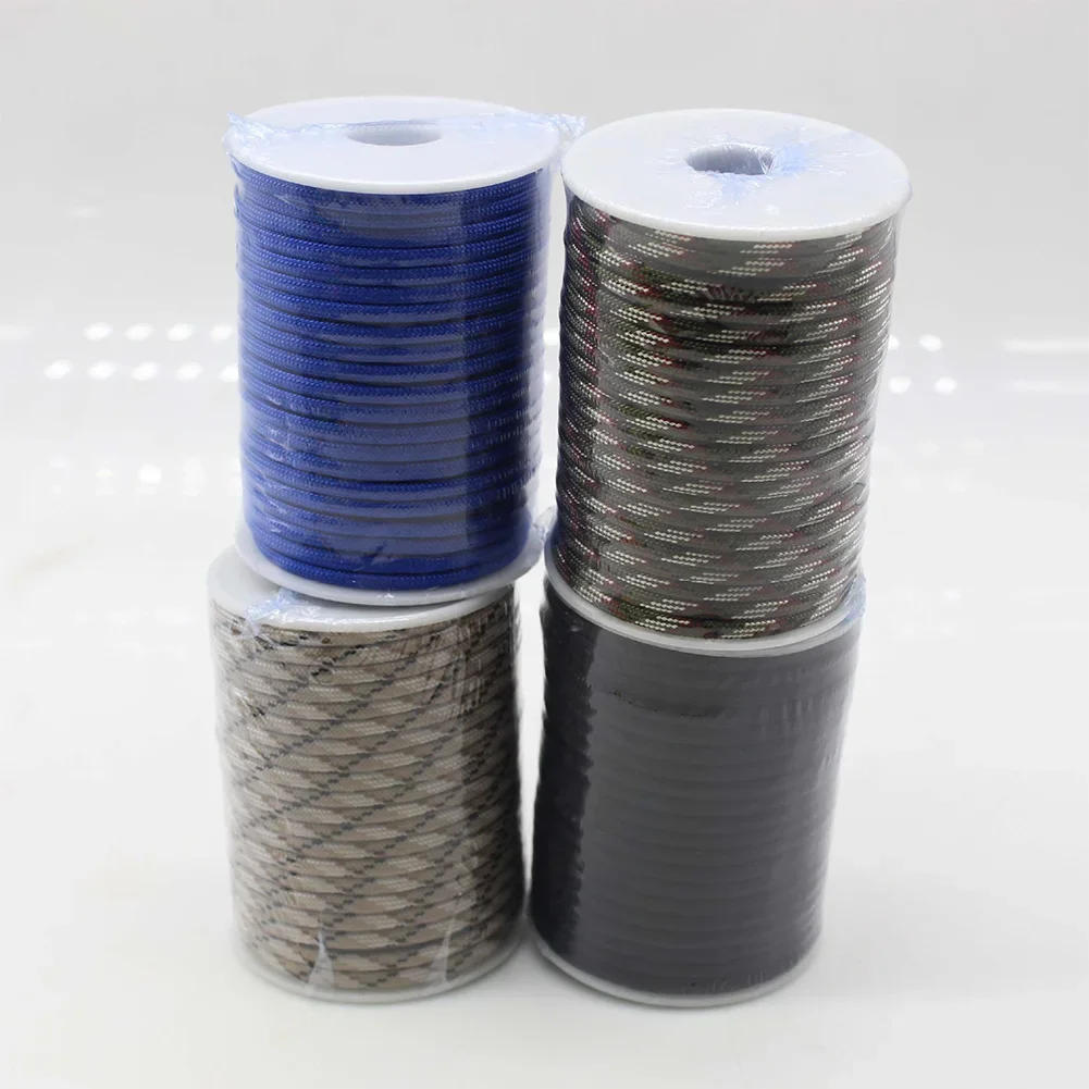 Description Picture 4 of item7 Strand 4mm Paracord Rope 31M Tactical Parachute Cord Camping Survival Accessories Tent Lanyard DIY Bracelet Weaving