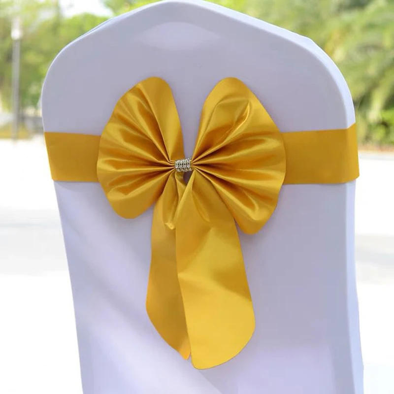 Description Picture 6 of item6Pcs Butterfly Chair Sash Elastic Bow Tie Chair Sashes Band for Wedding Party Decor Hotel Home Banquet Event Stage Decoration