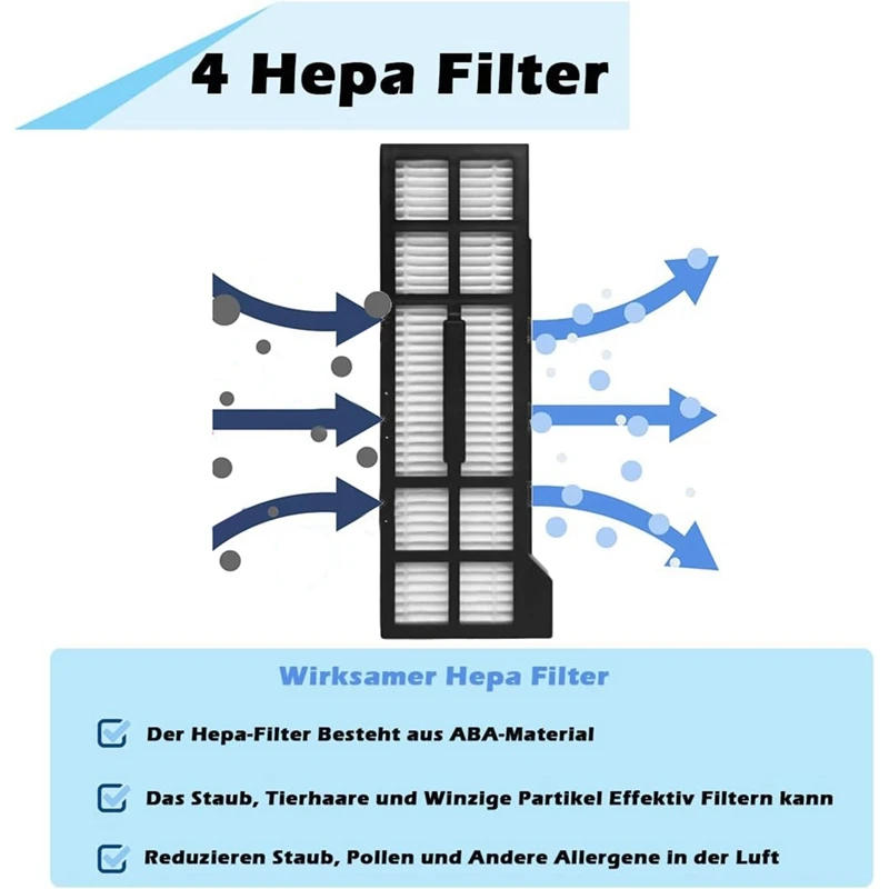 Description Picture 5 of itemFor Eufy X10 Pro Omni Robot Vacuum Cleaner Main Side Brush Hepa Filters Mop Cloth Dust Bags Spare Parts