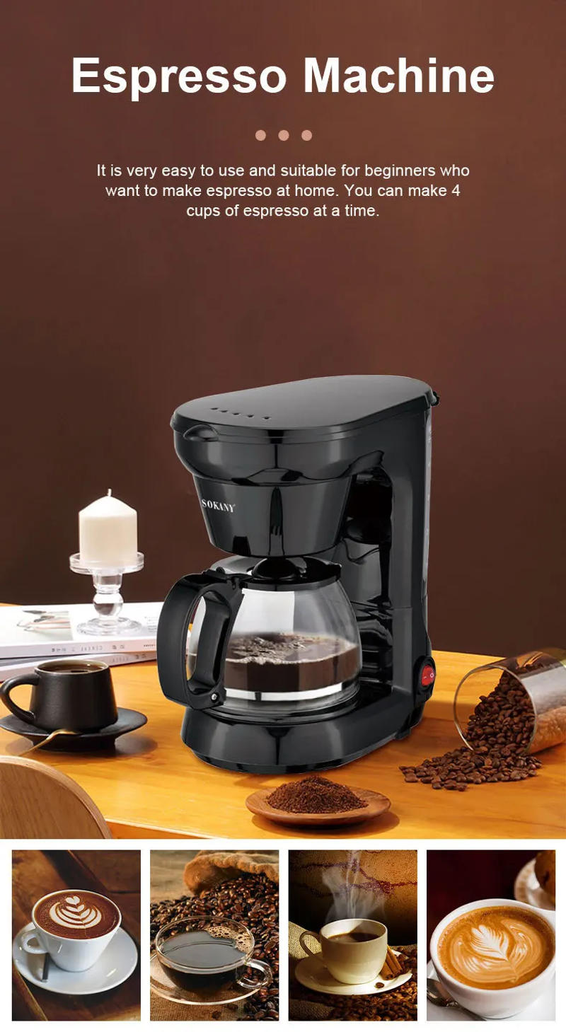 Description Picture 4 of itemHouselin 750ML Coffee Maker, Compact Coffee Machine with Reusable Filter, Warming Plate and Coffee Pot