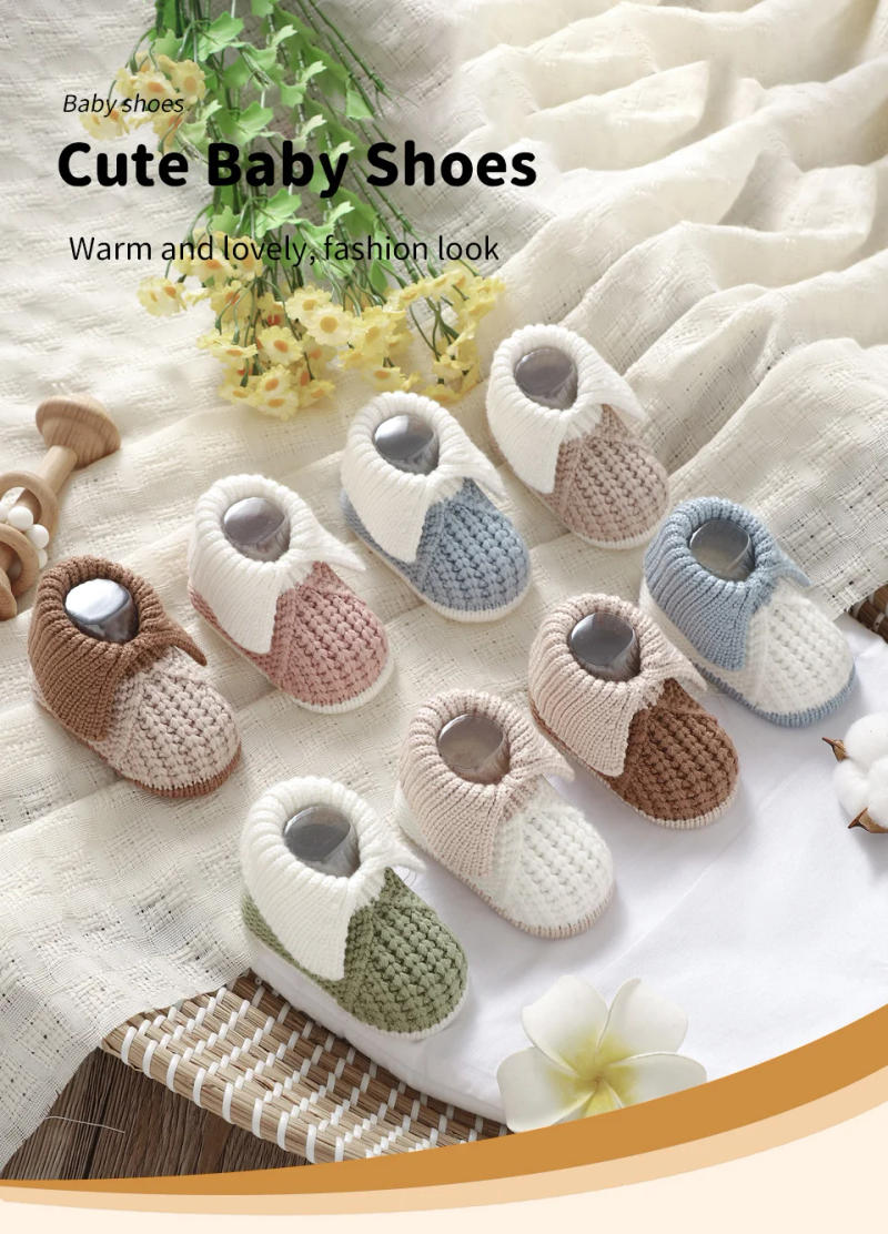 Description Picture 2 of itemWinter Baby First Walker Handmade Knit Newborn Netural Lightweight Anti-Slip Floor Prewalker for Child Boys Girls Cute Soft Sole