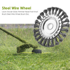 10/6/5/4 inch Steel Wire Wheel Head Grass Trimmer Head Universal Lawn Mower Saw Blade Cutting Disc Brushcutter Removal Moss Rust