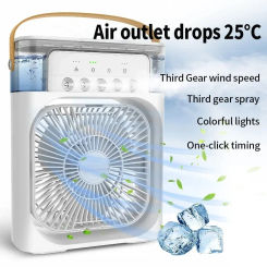 Portable 3 In 1 Fan AIr Conditioner Household Small Air Cooler LED Night Lights Humidifier Air Adjustment Home Fans Dropshipping