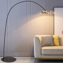 Italian luxury living room fishing floor lamp Nordic art living room LED floor lamp villa bedroom decoration standing fixture