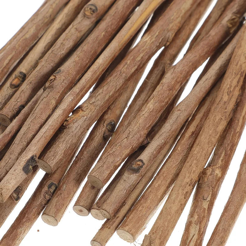 Description Picture 6 of item100pcs Natural Wooden Stick Long Wood Log Sticks For DIY Crafts Branch Tree Bark Discs Woodworking Tools Pieces Disposable