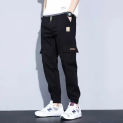 Men Pants Soft Fabric Multi Pockets Elastic Waist Spring Summer Casual Cargo Pants Wear-resistant Jogger Trousers Simple Clothes