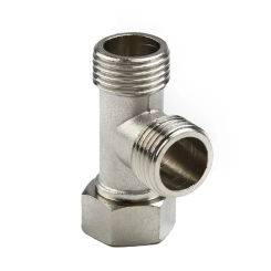 Bathroom Faucet Replacement Parts Toilet 304 Copper T Adapter G1/2 T-Valve Bath Bidet Shower Electroplating Tee Water Pipe Union