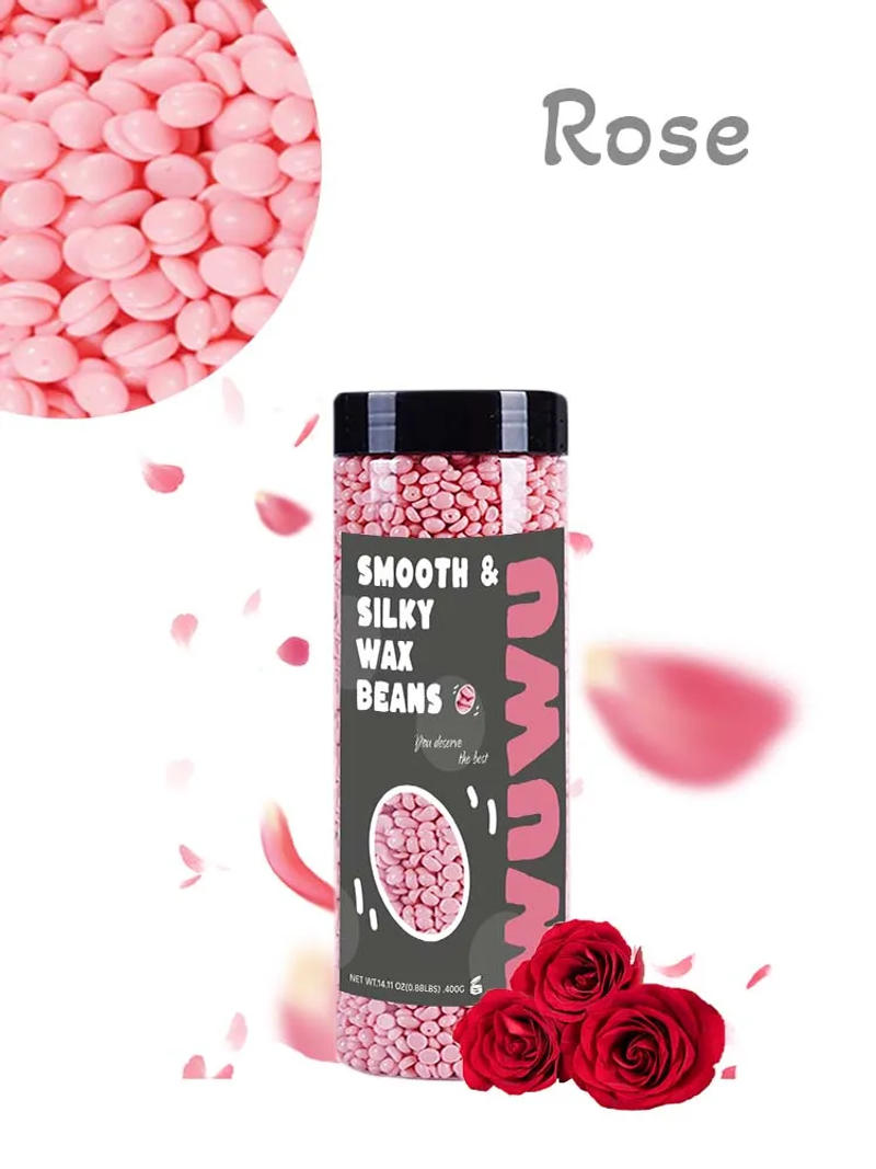 Description Picture 4 of itemWUWUVISTA Hard Wax Beads Pro 400g(14.11oz) Bottle Wax Beans Hair Removal Waxing for Wax Heater Painless Beans for All Hair Types