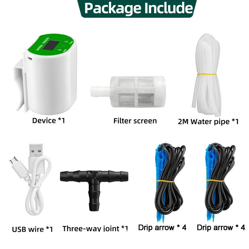 Description Picture 5 of itemNew Automatic Watering System for Potted Plants Drip Irrigation Kit Self Watering Device Water Timer and USB Power Supply Garden