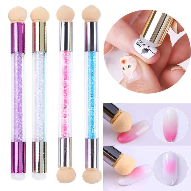 Description Picture 2 of itemDouble Head Gradient Sponge Pen Nail Art Brushes Pen Acrylic Gel Glitter Powder Picking Dotting Tools Manicure Supplies LEB944