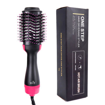 Hot Air Comb 3 In 1 One-Step Hot Air Dryer Brush Styler And Volumizer Hair Straightener Curler Dry & Wet Hair Use Hair Brush