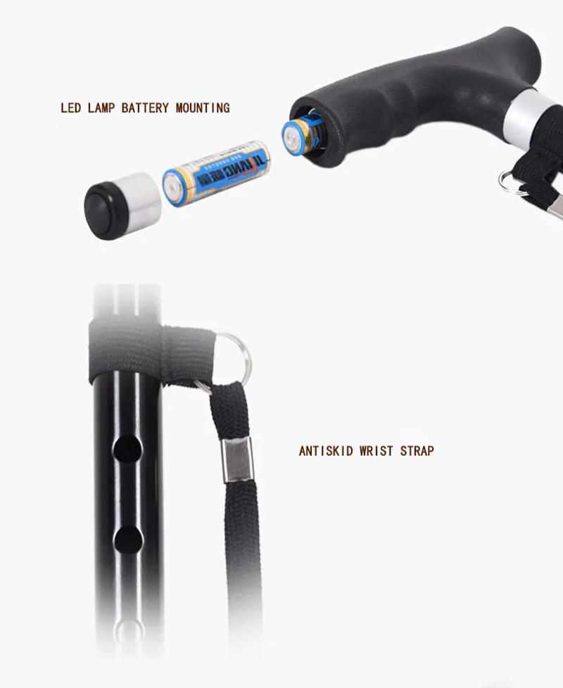 Description Picture 3 of itemNon-slip Walking Sticks For The Elderly Retractable Aluminum Alloy Multifunctional Cane With Led Light Old Men Crutch