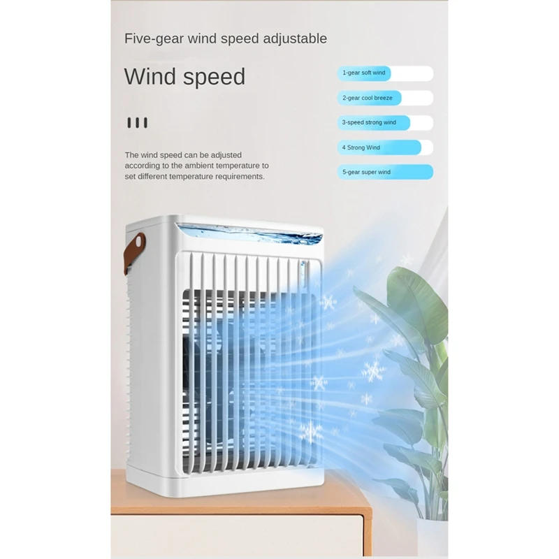 Description Picture 5 of itemPortable Air Conditioners Air Cooler Humidifier With 5 Speeds 7 Color Light Personal Air Conditioner Fan For Room Office Durable