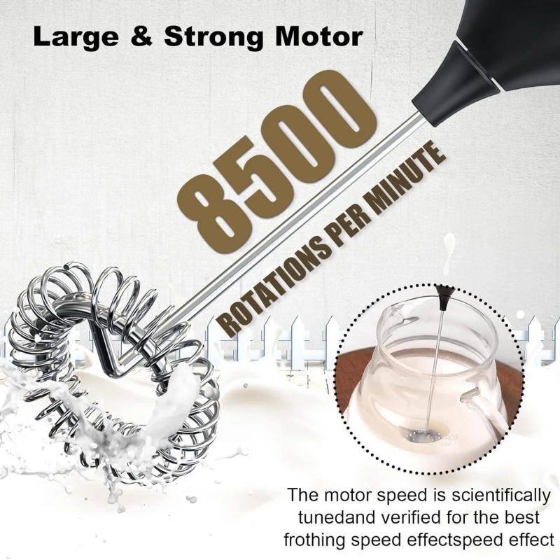 Description Picture 6 of itemMINI Milk Frother USB Rechargeable 3 Speeds Foam Maker Coffee Whisk Mixer Electric Handle Blender Egg Beater