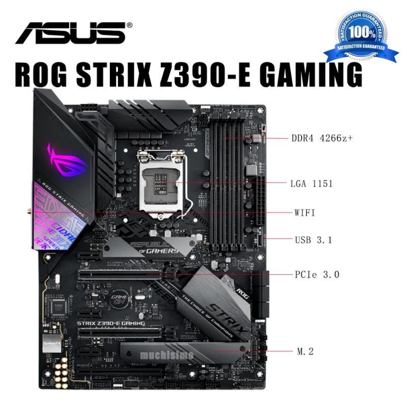 Description Picture 3 of itemASUS ROG STRIX Z390-E GAMING Motherboard 1151 Motherboard DDR4 64GB Intel Z390 M.2 CrossFireX Cpus PCI-E 3.0 HDMI SATA3 USB3.1