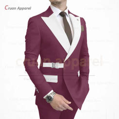 Fashion Sky Blue Suit Set Wedding Party Groomsman Tailor-made New Blazer Pants 2 Pieces Evening Dinner Male Formal Costumes
