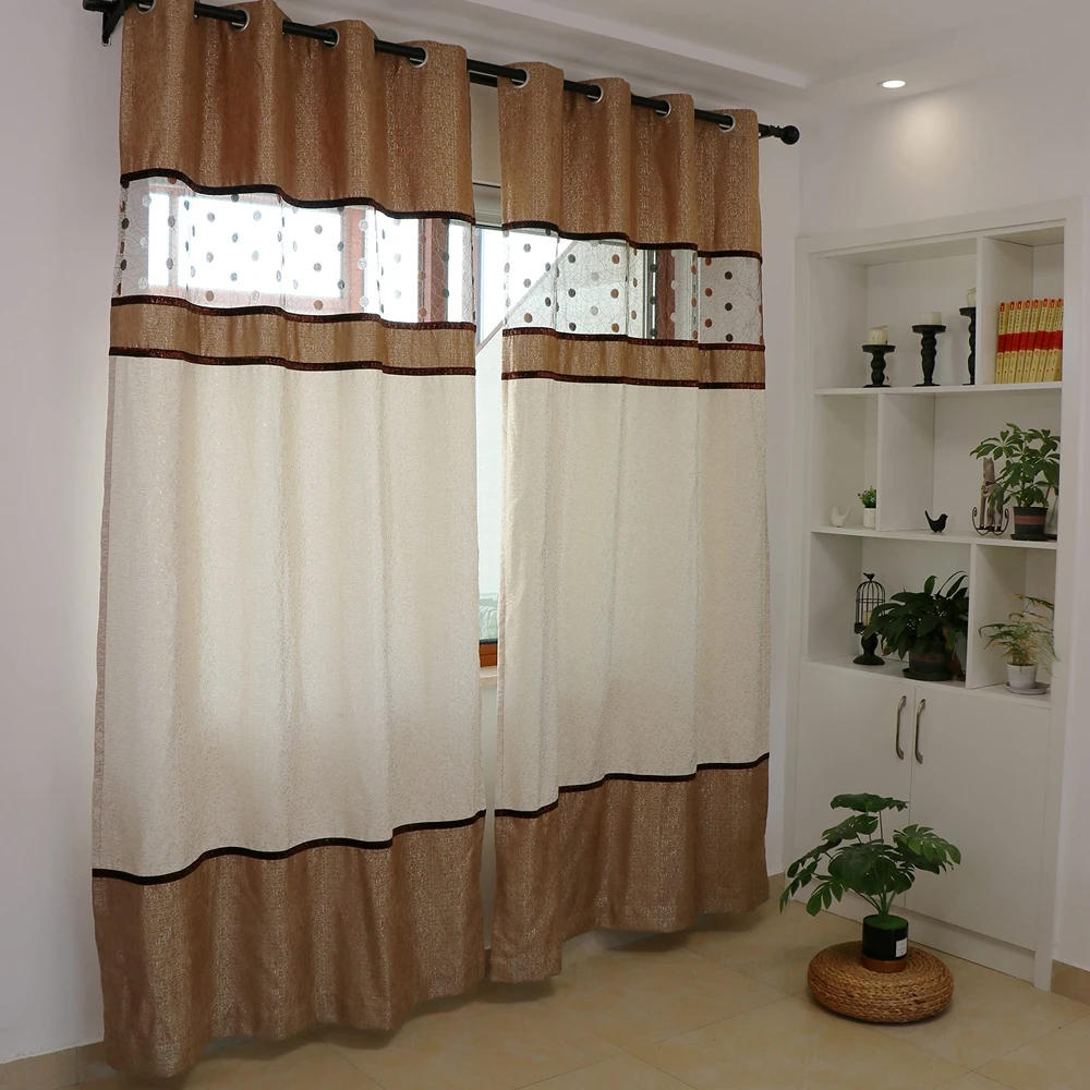 Description Picture 2 of itemLuxury Modern Chenille Curtains Stitching Bird Nest Bedroom Living Room Coffee French Window Treatment Cortinas WP221C