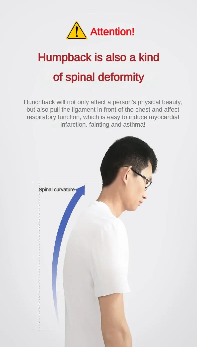 Description Picture 4 of itemBack Posture Correction Belt Hunchback Prevention Correction of Sitting Posture Unisex Breathable Body Shaping Support Braces