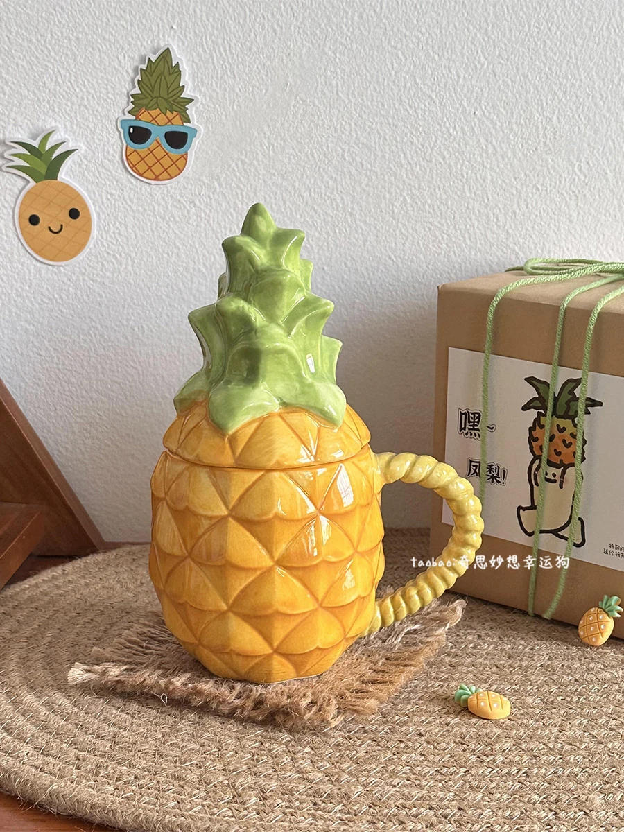 Description Picture 6 of itemLids Creative Coffee Cup Ceramic Latte Art Portable Espresso Coffee Cup Mug Bubble Tea Caneca Ceramica House Accessories