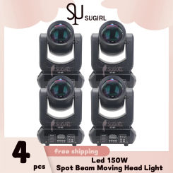 No Duty 4Pcs Mini LED Moving Head 150W Beam+Spot+ 18 Rotating Prisms Dmx Stage Effect Light Disco Dj Bar Disco Dj Bar Wedding