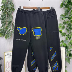 Autumn and Winter Men's Towel Embroidery Casual Pants High Quality 100% Cotton Loop Guard Pants Leggings 2023 Men's and Women's