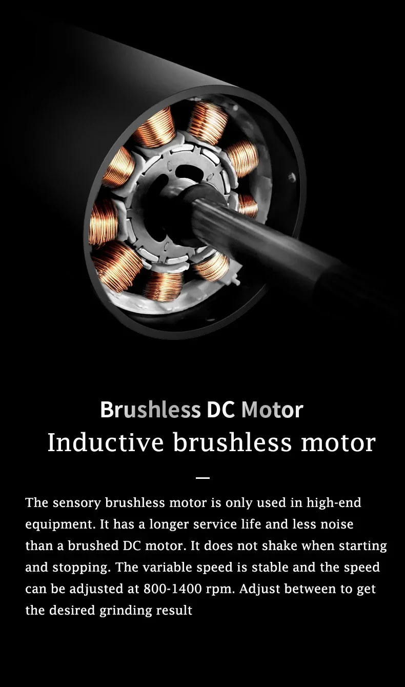 Description Picture 3 of item2024 Timemore 064S Electric Coffee Grinder 220V Fully Automatic Speed Adjustment Espresso Mill Household Coffee Grinding Machine