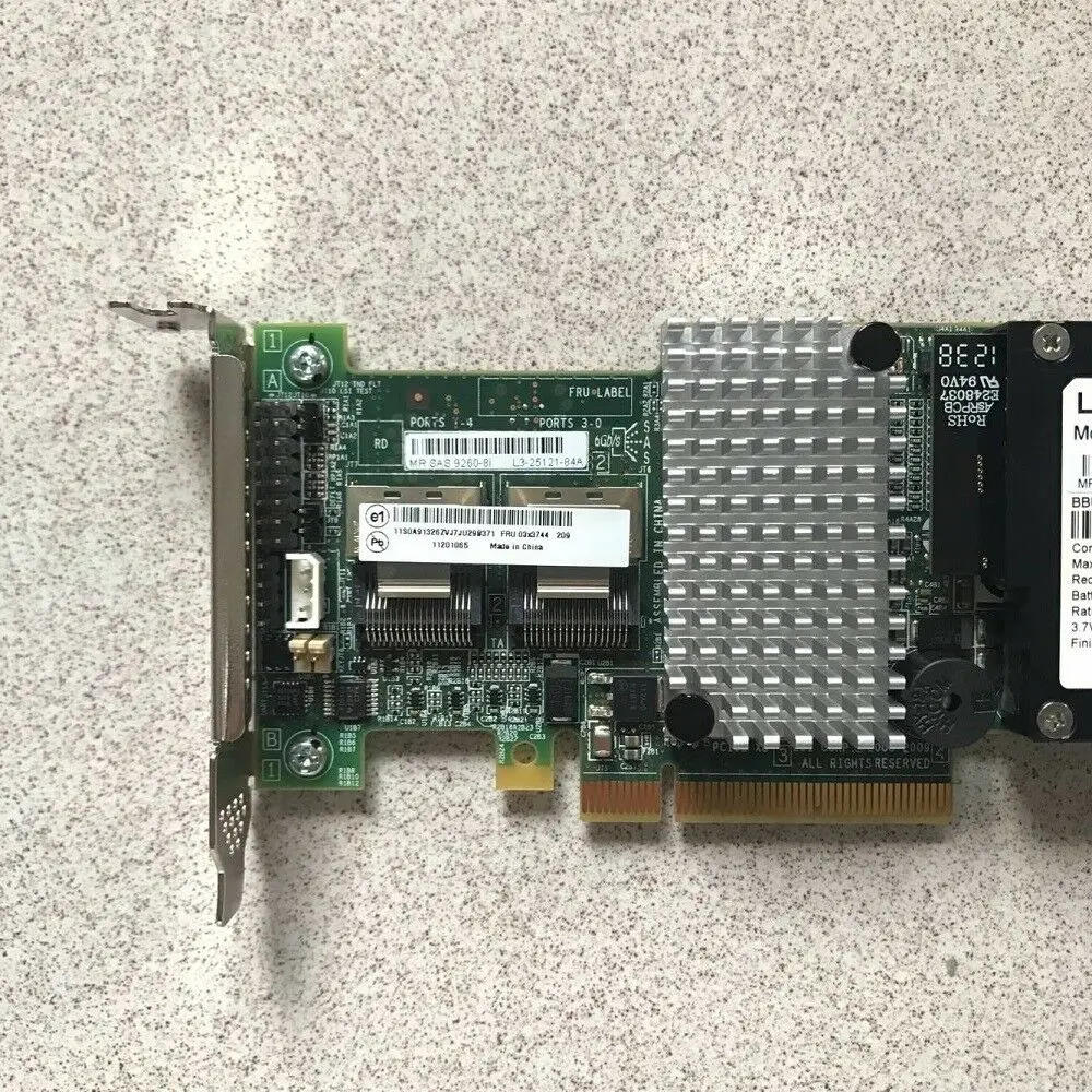 Description Picture 5 of itemLSI MegaRAID SAS/SATA 9260-8i 8-PORT + BATTERY LSI bbu08 raid card