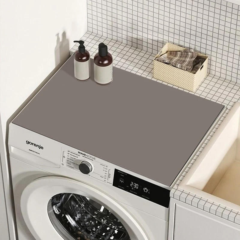 Description Picture 4 of itemNordic Dust Mat Faux Leather Washing Machine Dust Covers Refrigerator Microwave Oven Top Protector Door Rug Tableware Placemat