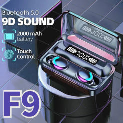 F9 Wireless Headphones TWS Bluetooth Earphones 5.0 9D Stereo Sports Wireless Earbuds Waterproof Noise Reduction Gaming Headset