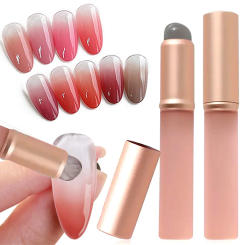 Silicone Nail Brush Reusable Applicator Sticks Gradient Rod Multifunctional Nail Brushes for Gel Polish Manicure DIY Tools