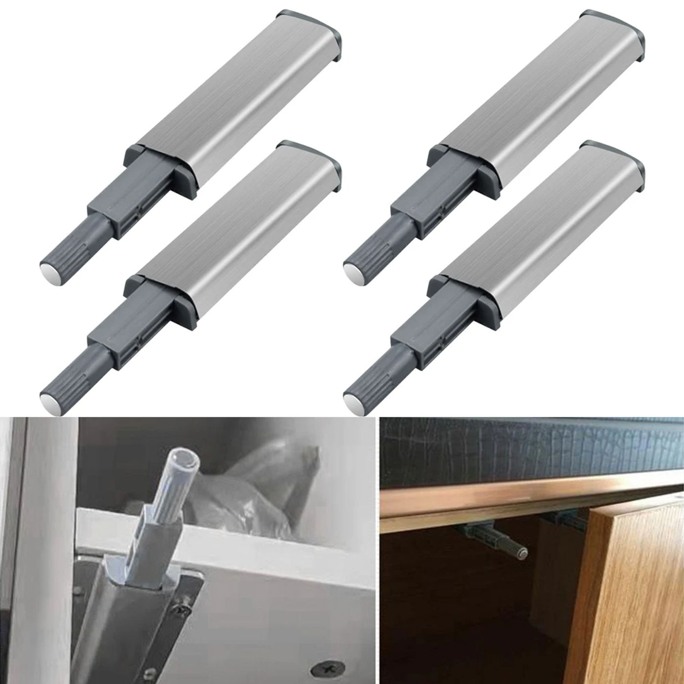 Description Picture 3 of itemCabinet Catches Push To Open Damper Catch Set For Door Drawer Cabinet Magnetic Push Latches Soft Closer Rebound Device Hardware
