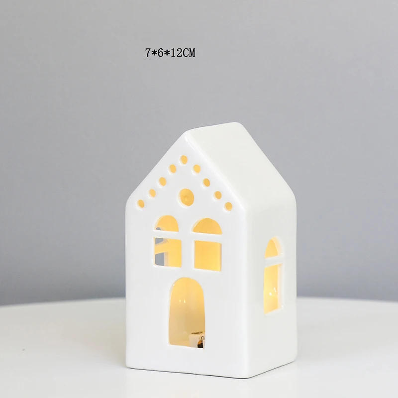 Description Picture 5 of itemModern Lantern House Candle Lanterns Vintage Lantern Decor for Halloween, Christmas, Home Decor, Tabletop, Fireplace Shelf Decor