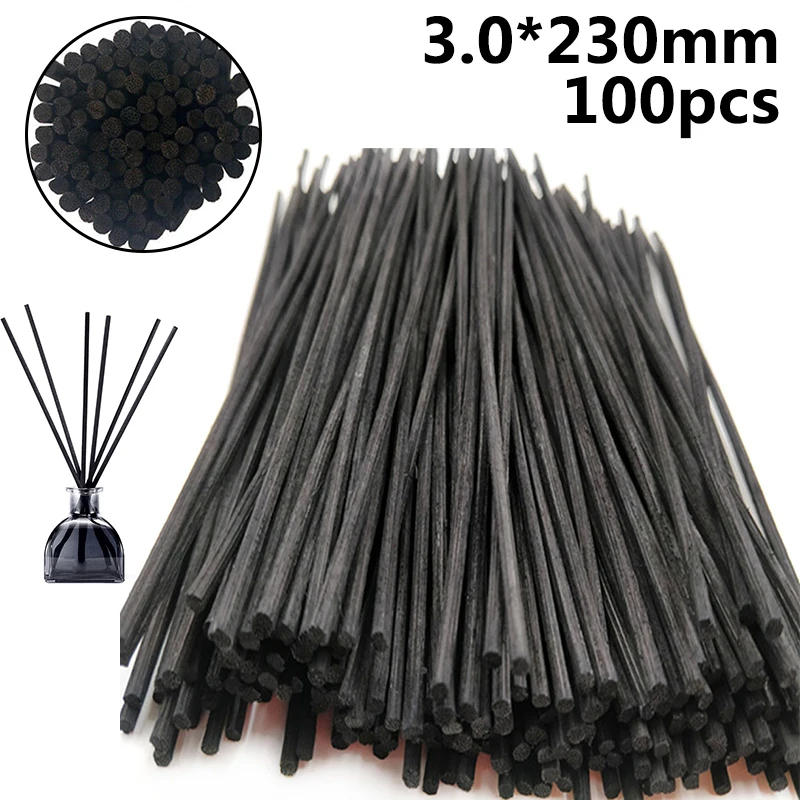 Description Picture 5 of item100PCS Black Fiber Rattan Sticks Essential Oil Reed Diffuser Sticks Fragrance For Bedroom Office Car Air Freshener Home Decor