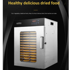 16-layers Food Dehydrator Vegetable Fruit Food Dryer Stainless Steel Commercial Meat Drying Machine For Seafood/Tea/Chicken