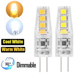 1-10pcs LED G4 8 LED 2W Light Bulb AC/DC 220V LED Lamp COB Spotlight Chandelier Lighting Replace Halogen Lamps