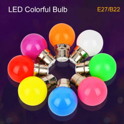 Durable Flashlight Home Decor LED Bulb E27 B22 Colorful Light G45 Lamp