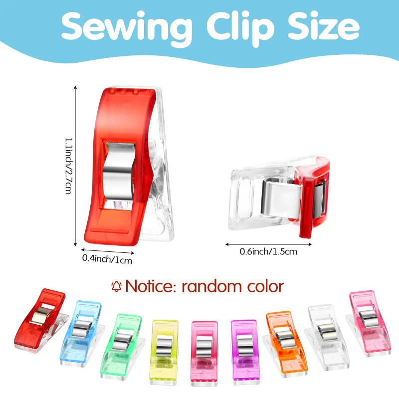 Description Picture 2 of item50Pcs/Set Sewing Clips Colorful Clips Plastic Craft Crocheting Knitting Safety Clip Assorted Color Binding Clip Paper